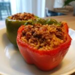Oksekødsfyldte peberfrugter