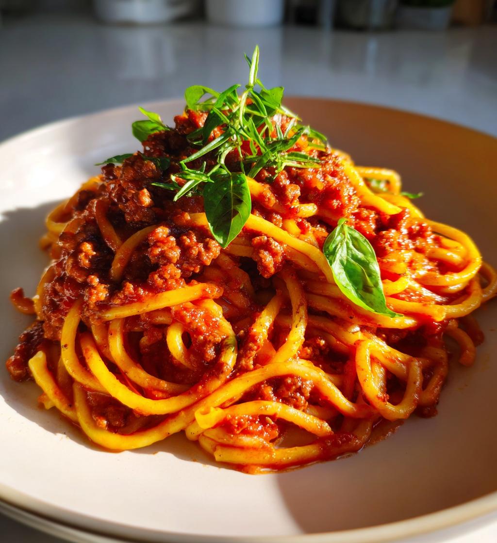 Oksekødspasta med tomatsauce
