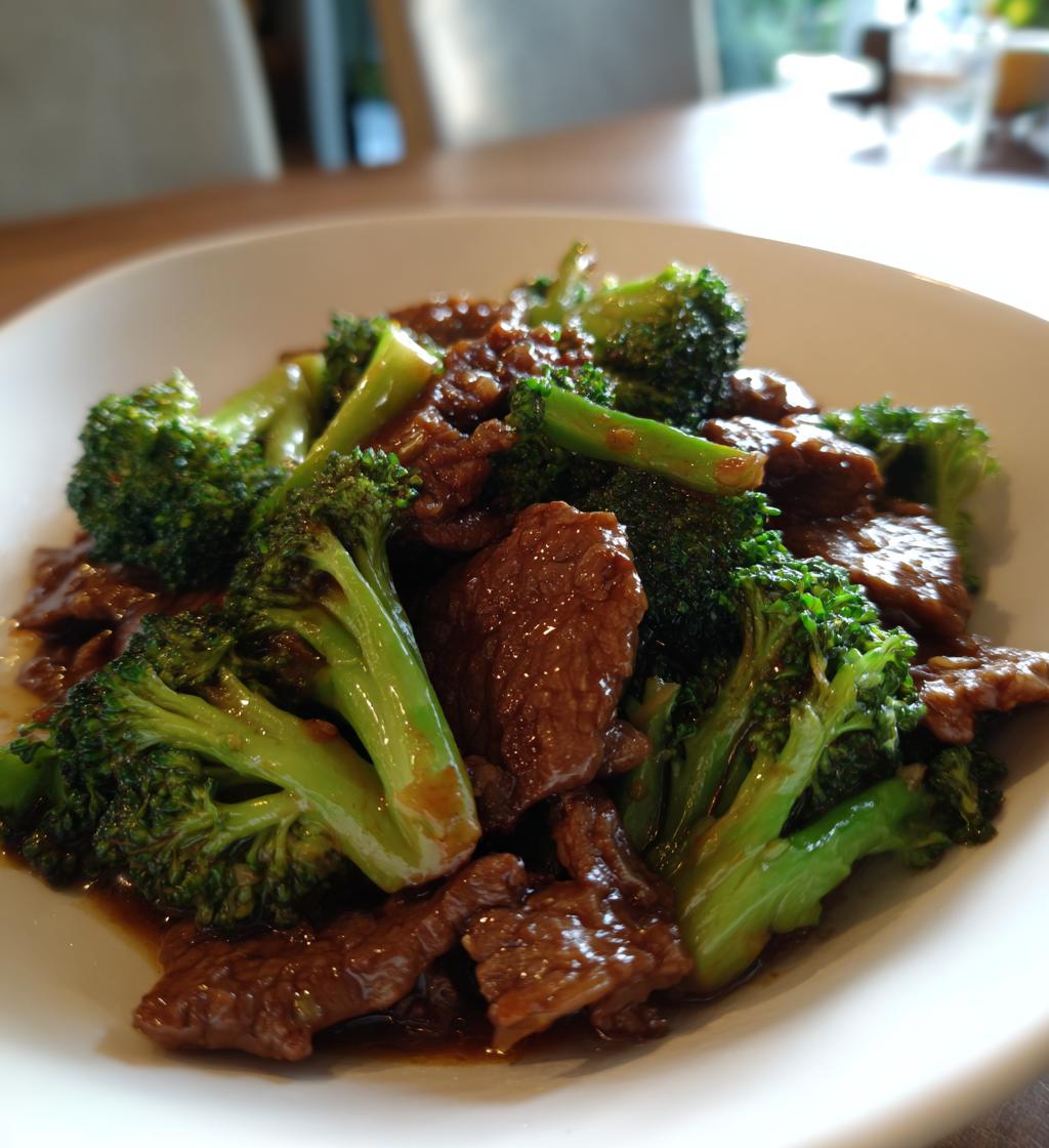 Oksekødswok med broccoli