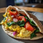 Pita med æg og grøntsager