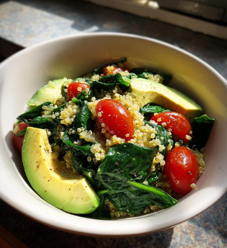 Quinoabowl med spinat