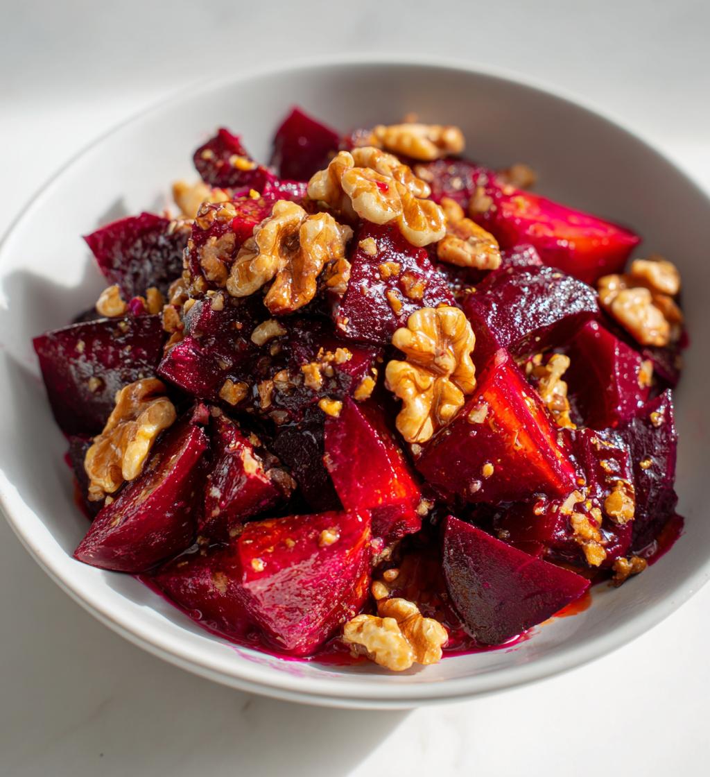 Rødbede- og valnødde salat