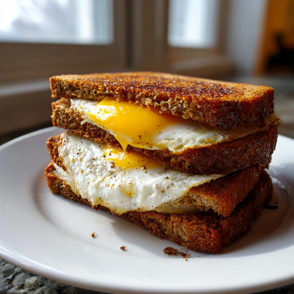 Rugbrødssandwich med æg
