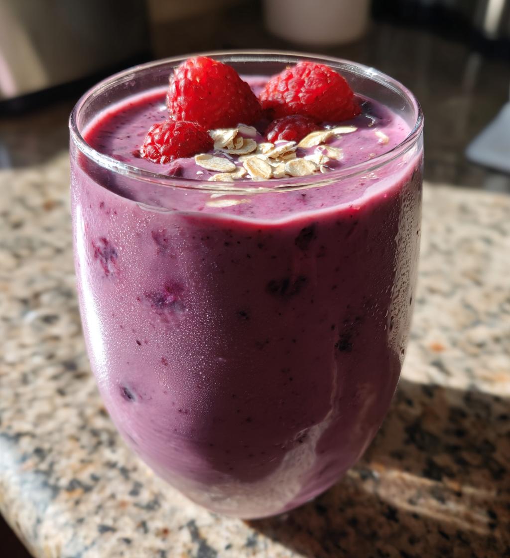 Smoothie med havre og bær