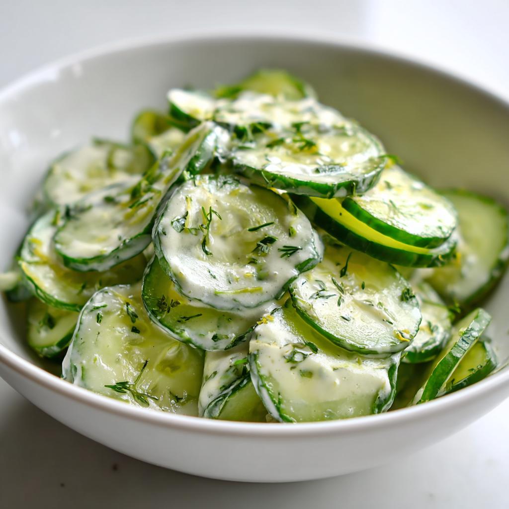 Agurkesalat med yoghurt dressing