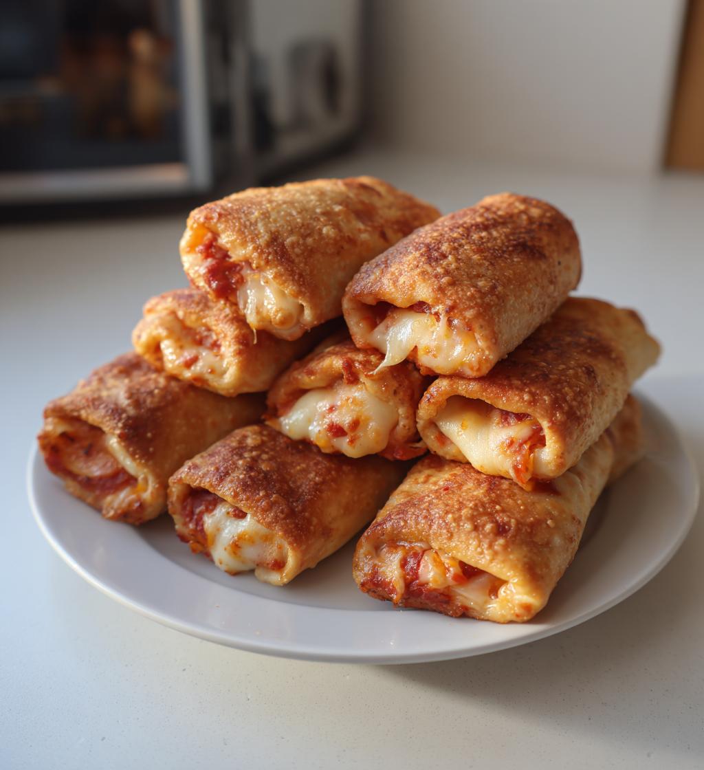 Airfryer pizza rolls