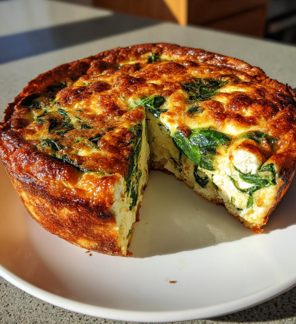 Airfryer tærte med spinat og feta