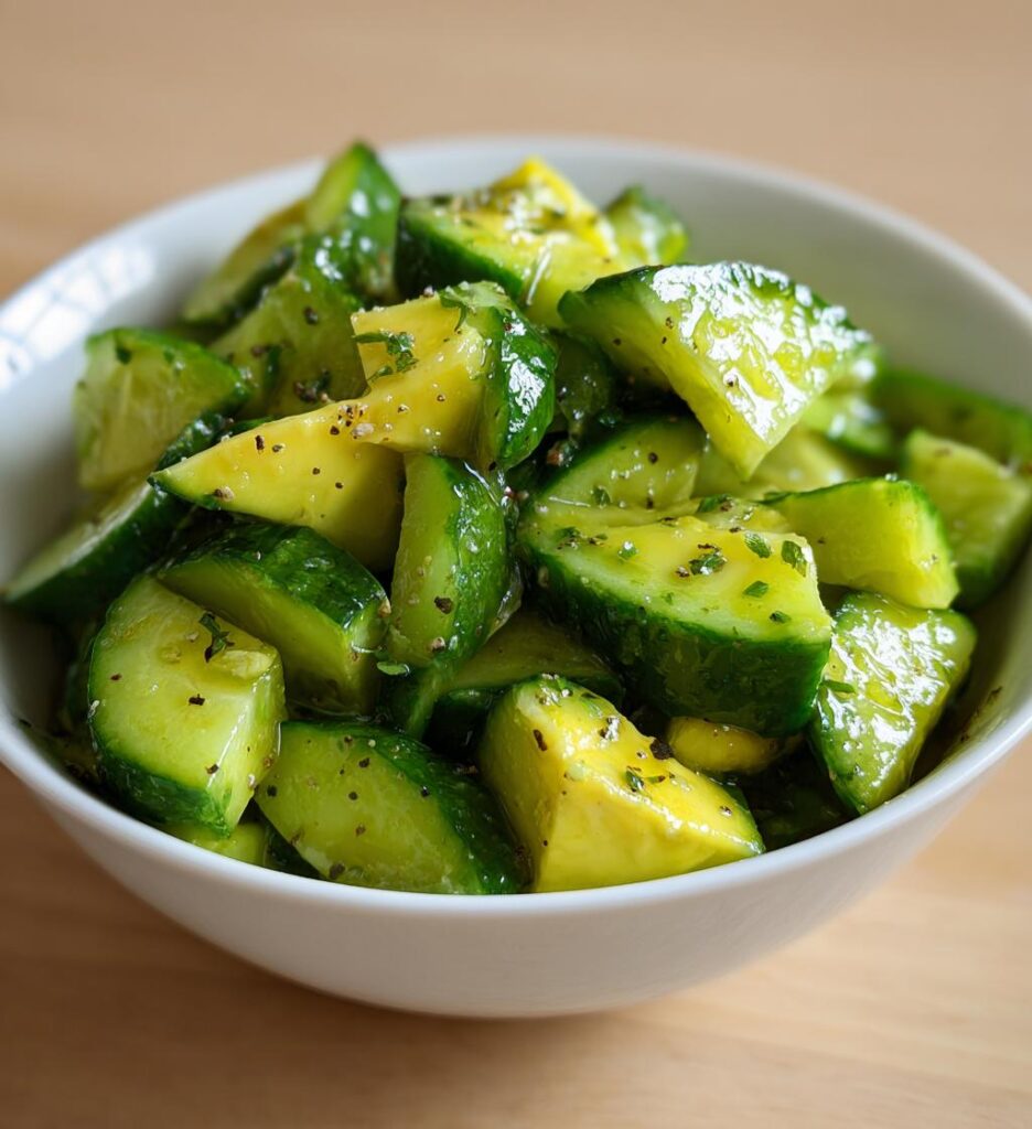 Avocado- og agurkesalat