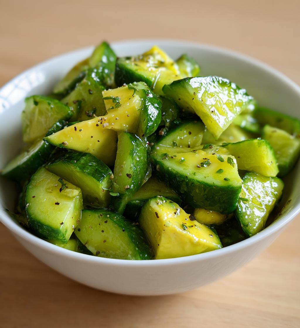 Avocado- og agurkesalat