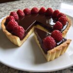Chokolade-hindbær tart