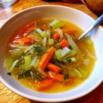 Grøntsagssuppe klar