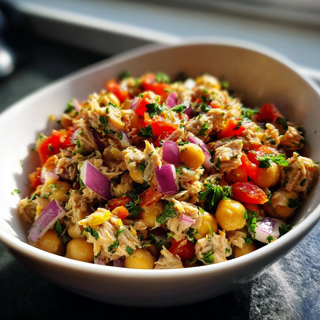 Kikærtesalat med tun