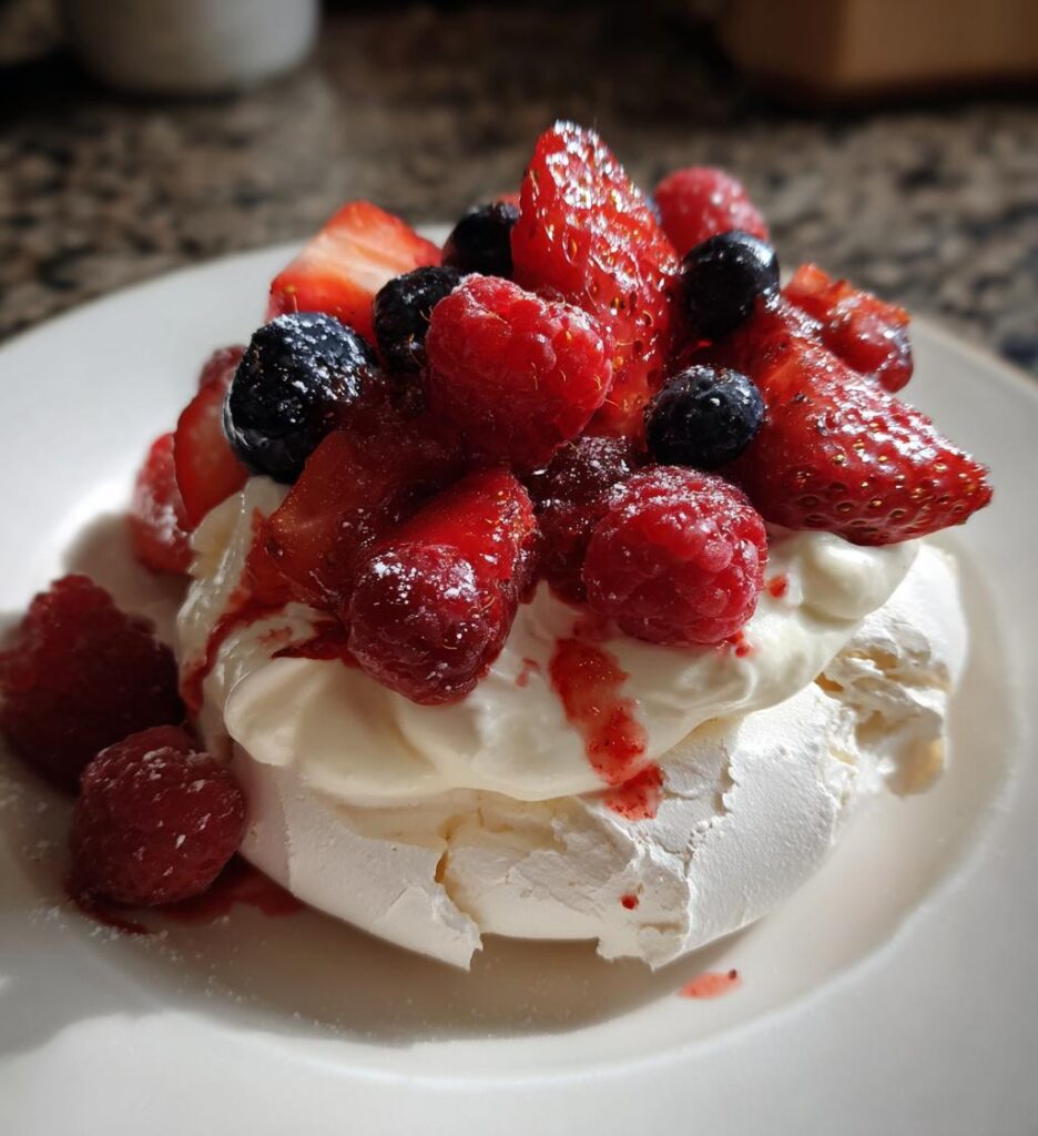 Mini pavlova med bær