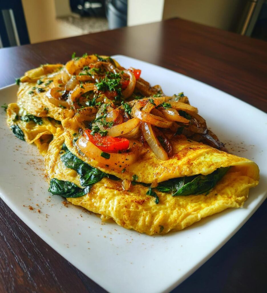 Omelet med grøntsager