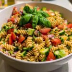 Pastasalat med grøntsager