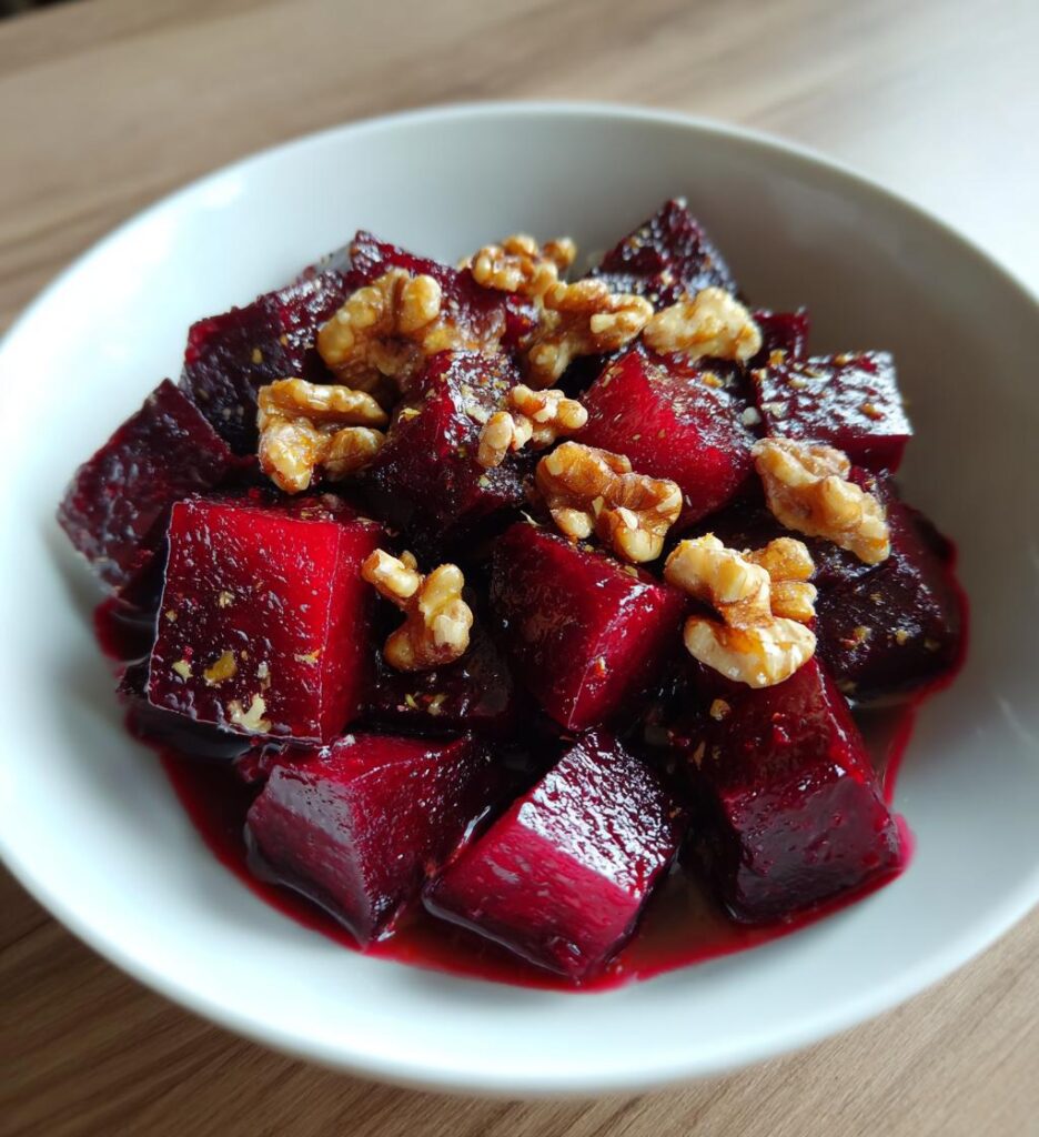 Rødbedesalat med valnødder