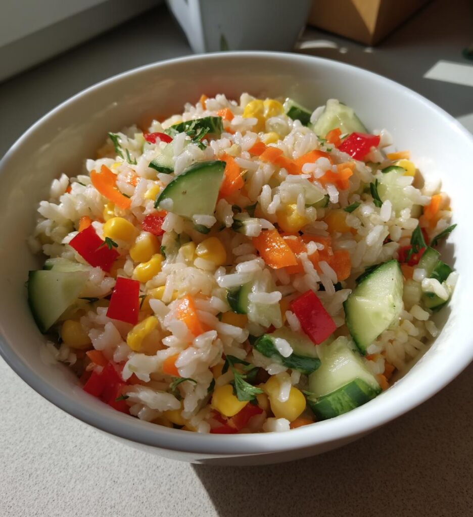 Reissalat med grønt