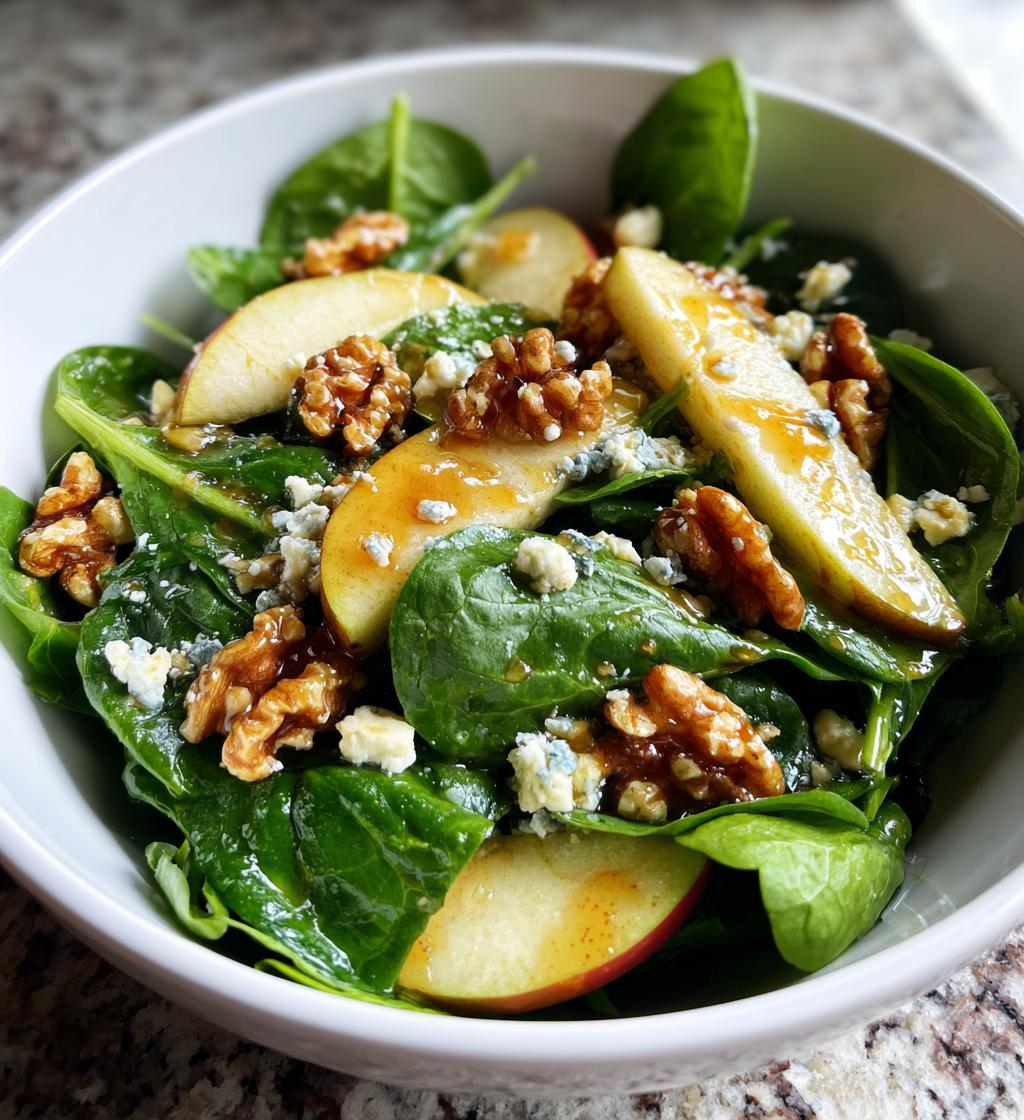 Spinatsalat med æble