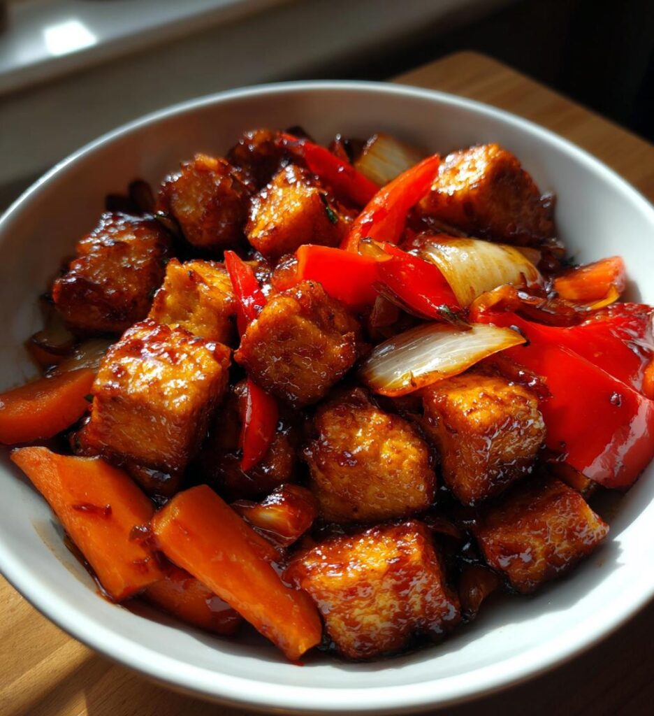 Tofu-grøntsag wok