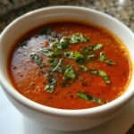 Cremet tomat-basilikum suppe