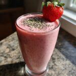 Jordbær hjerte smoothie