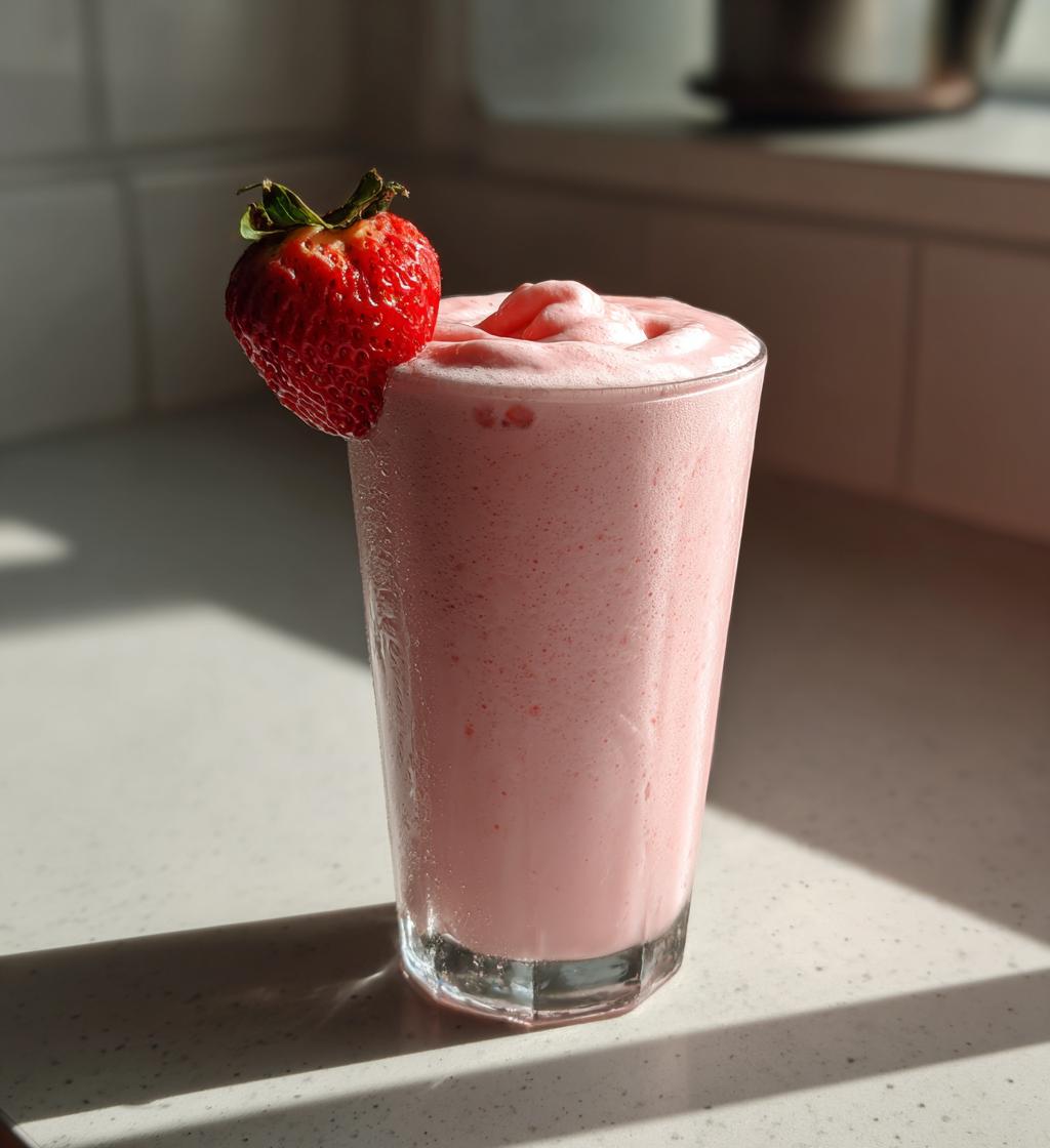 Jordbær milkshake