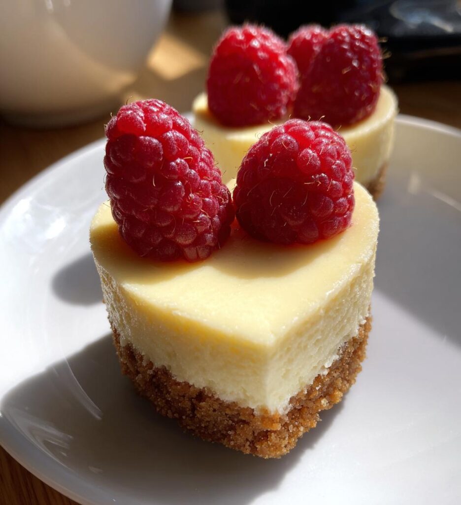 Mini hjerte cheesecake
