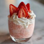 Vanilje-jordbær mousse