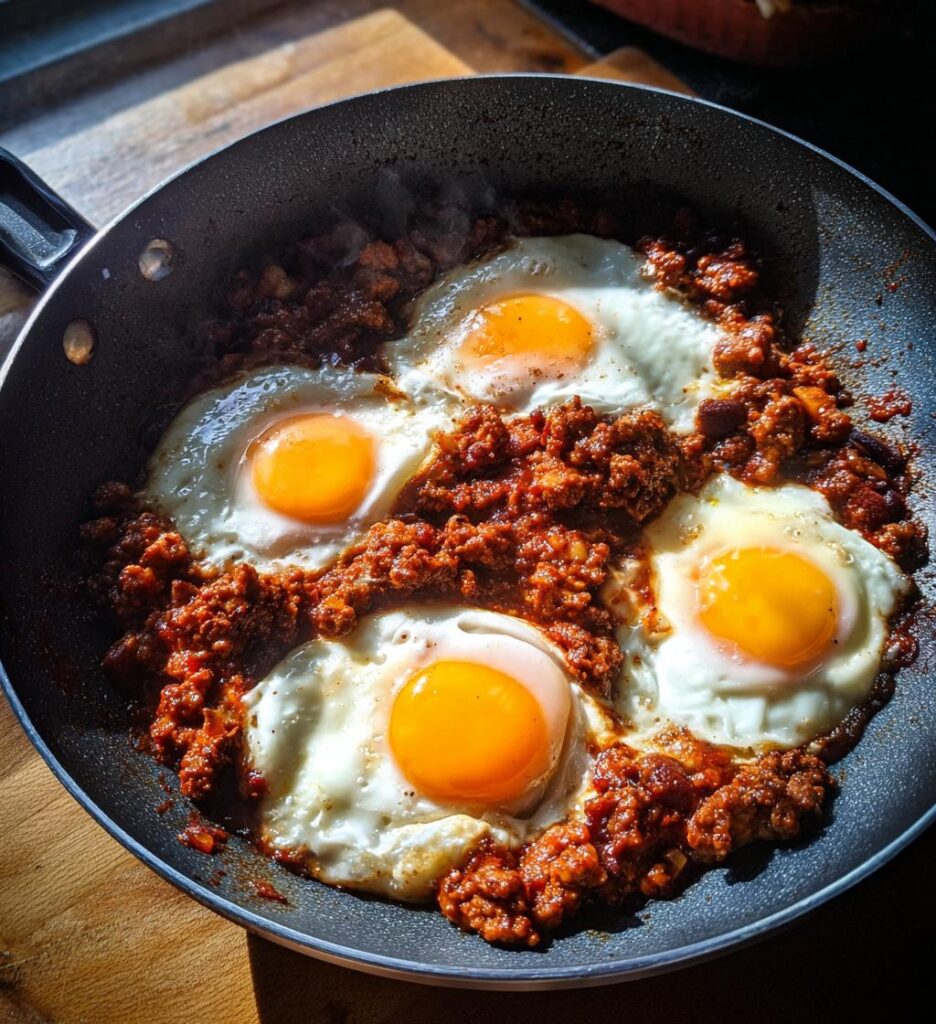 breakfast chili and eggs