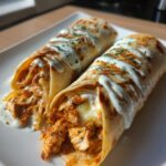 cheesy garlic chicken wraps