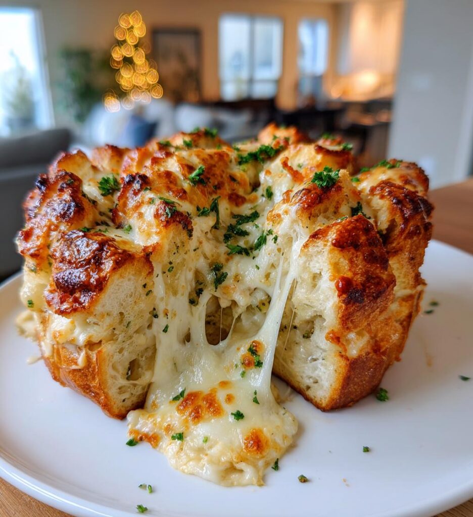 cheesy pull apart christmas tree bread