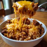 cheesy taco ground beef and rice