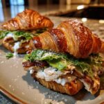 chicken caesar croissant sandwich