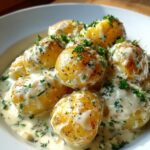 creamy garlic sauce baby potatoes
