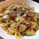 creamy italian sausage bow tie