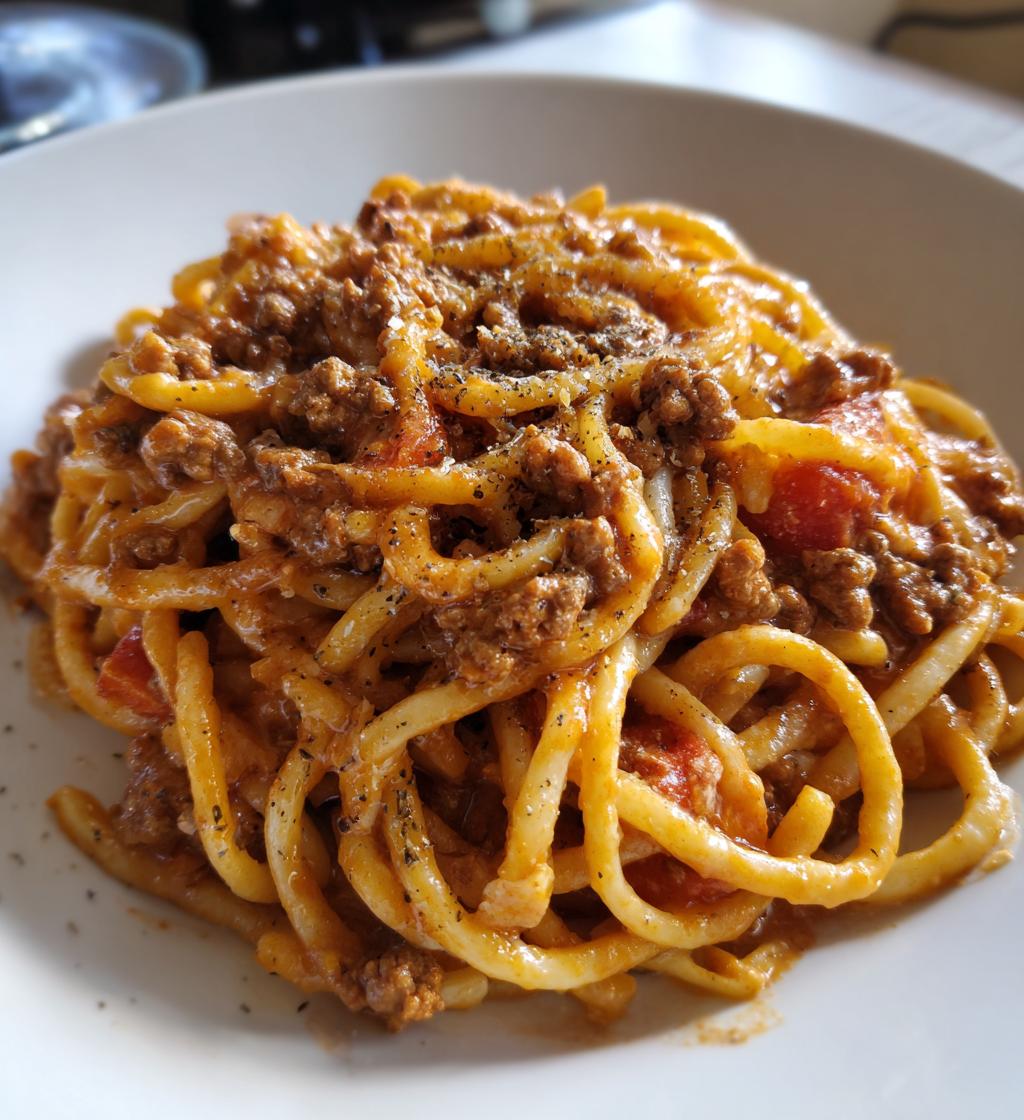 creamy rotel pasta with ground beef