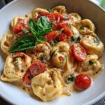 creamy tortellini with tomatoes