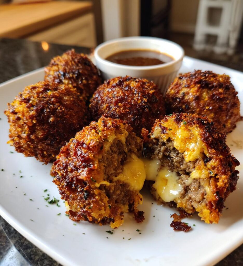 garlic parmesan cheeseburger bombs
