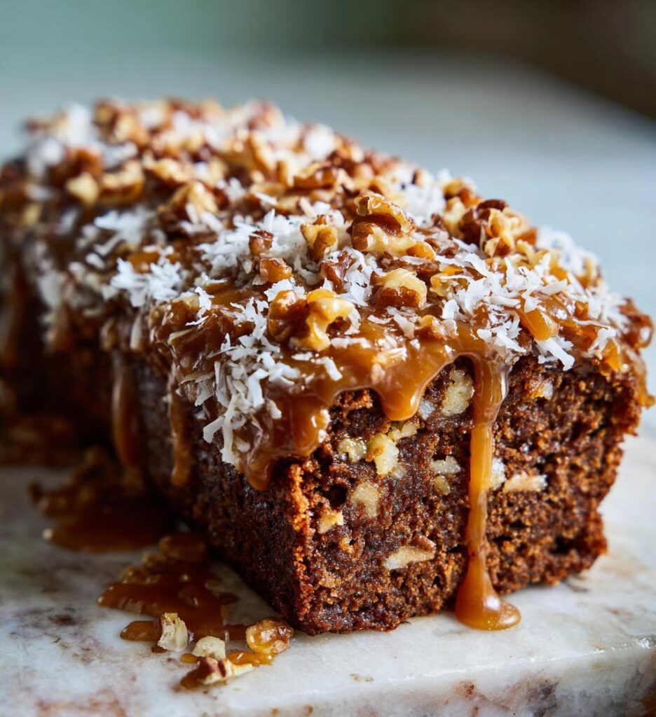 german chocolate poke cake