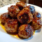 honey garlic glazed meatballs