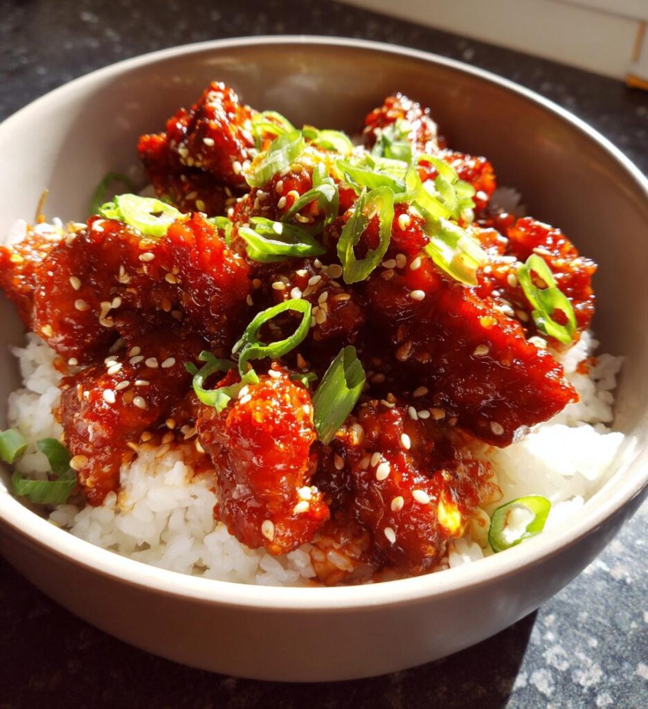 korean spicy pork bowls