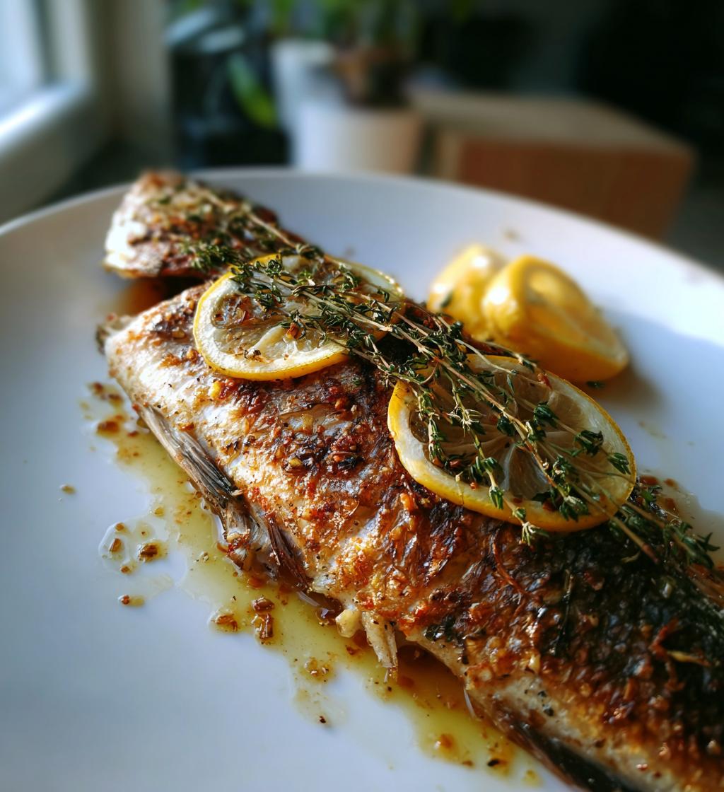 lemon and thyme roasted sea bass