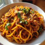 one pot beef taco pasta