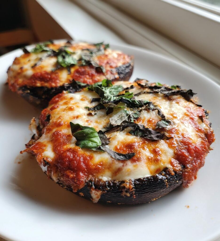 portobello mushroom pizzas