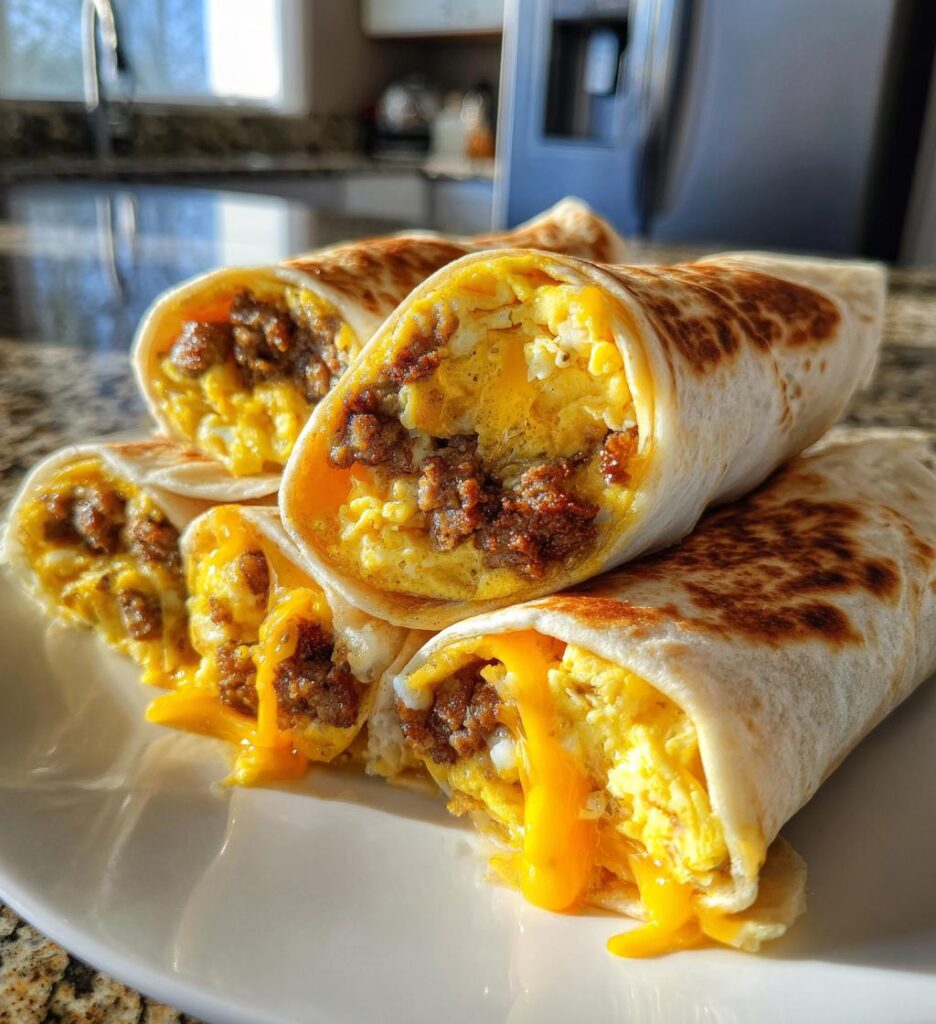sausage egg and cheese breakfast roll ups