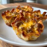 sausage wonton cups