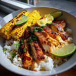 street corn chicken rice bowl