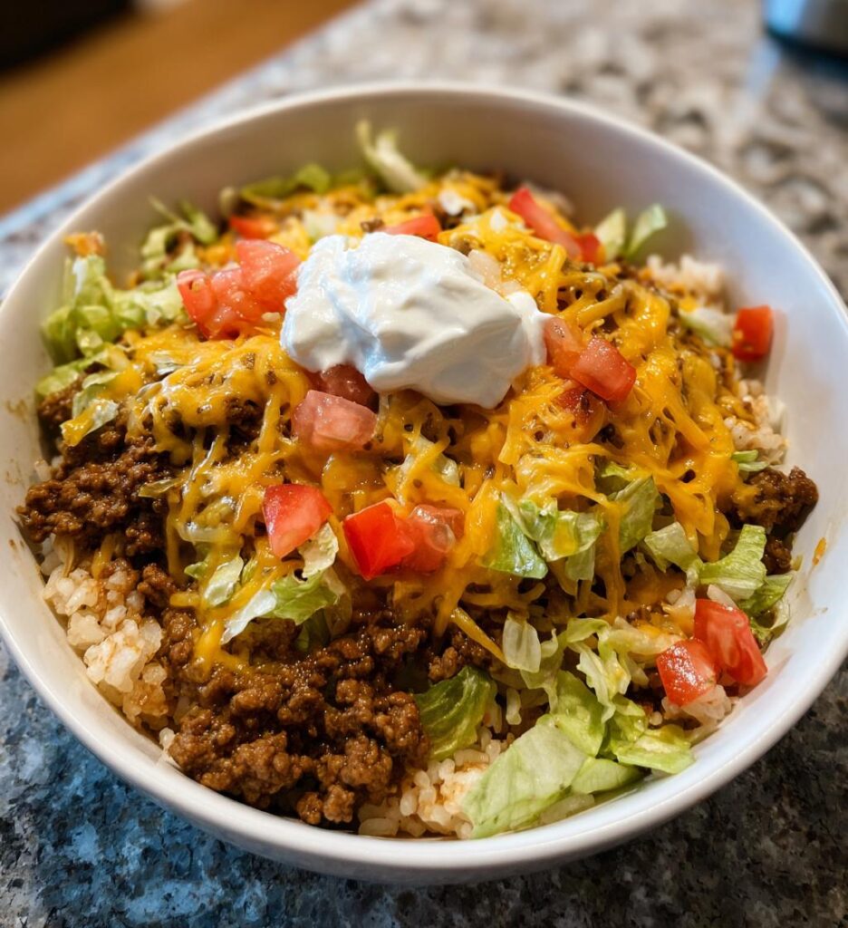 taco rice bowl